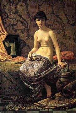 Modelo romano posando desnudo Elihu Vedder Pinturas al óleo